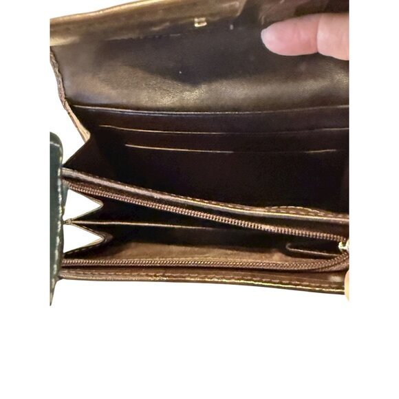 Coach Wallet Women's Brown Leather Signature C Logo Monogram Bifold Vintage - Picture 8 of 10